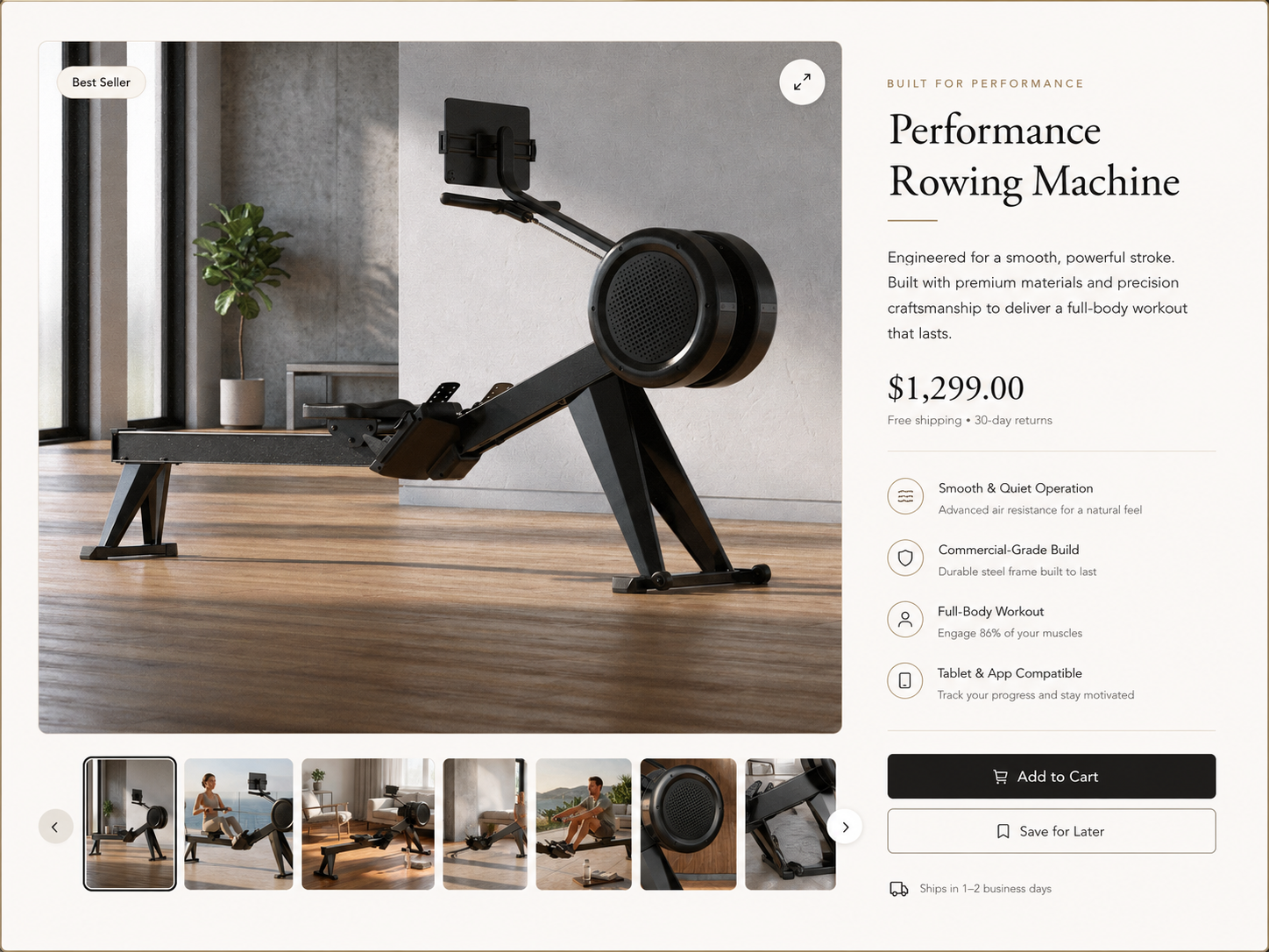 After product page concept screenshot